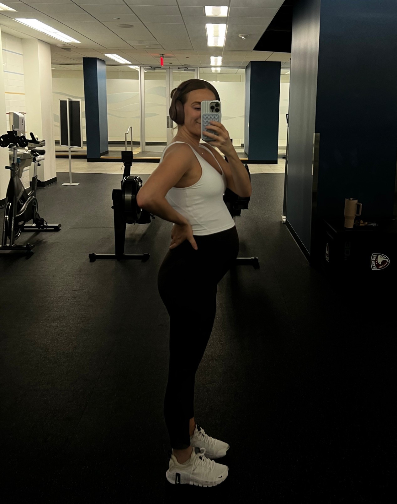 My favorite maternity leggings! And a non-maternity affordable workout top!