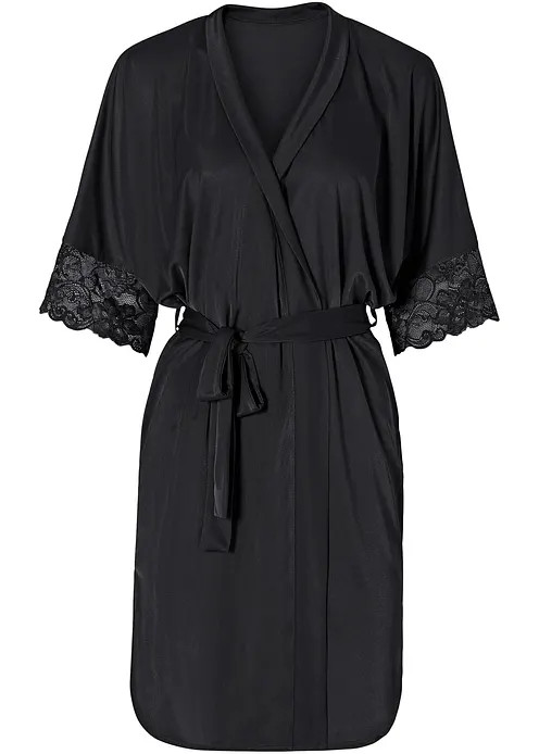 Satin Kimono mit Spitze | Bonprix DE
