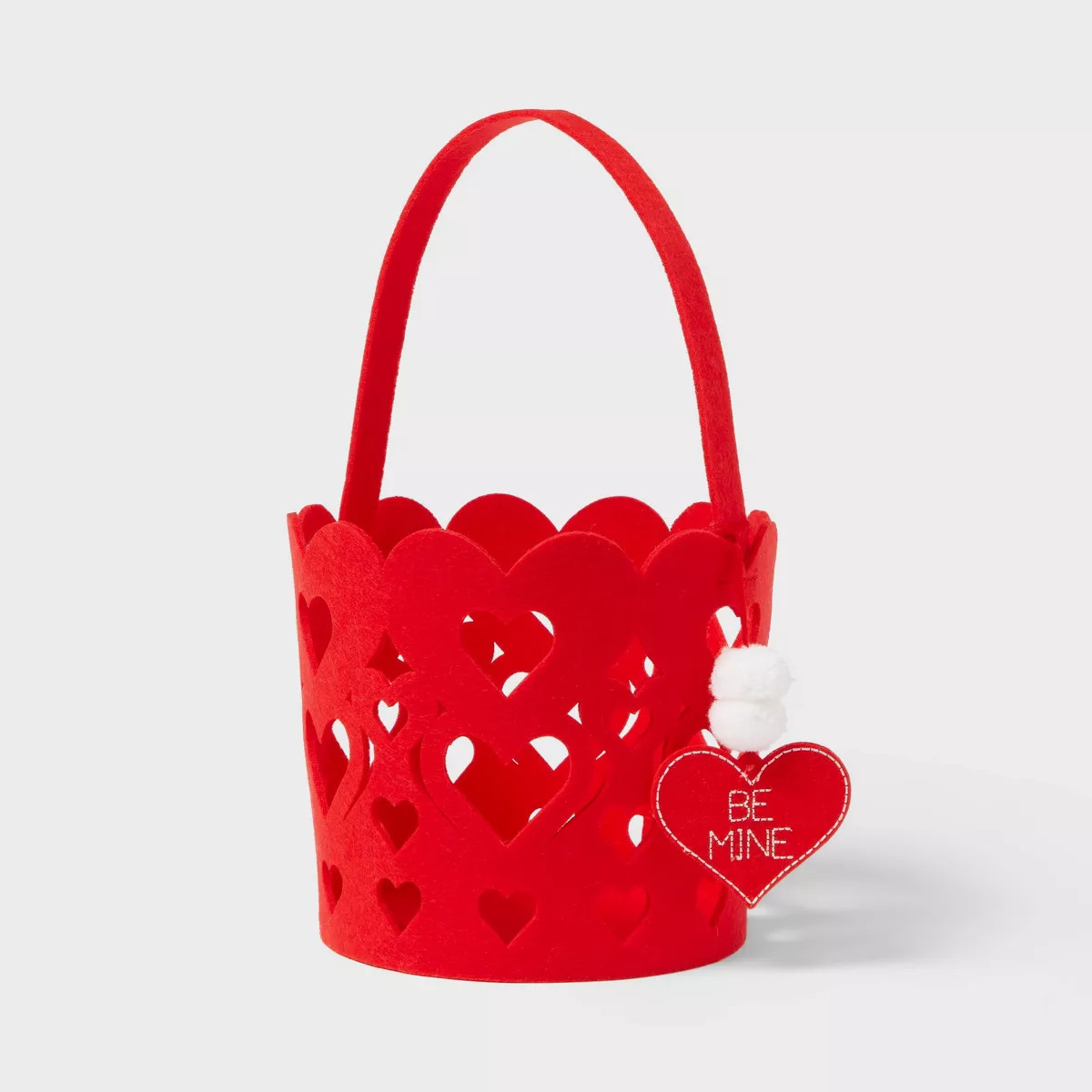Felt Heart Valentine's Day Basket Red - Spritz™ | Target
