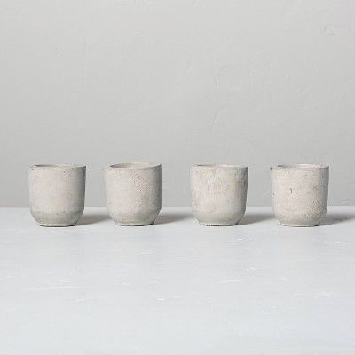 4pk Mini Citronella Cement Candles - Hearth & Hand™ with Magnolia | Target