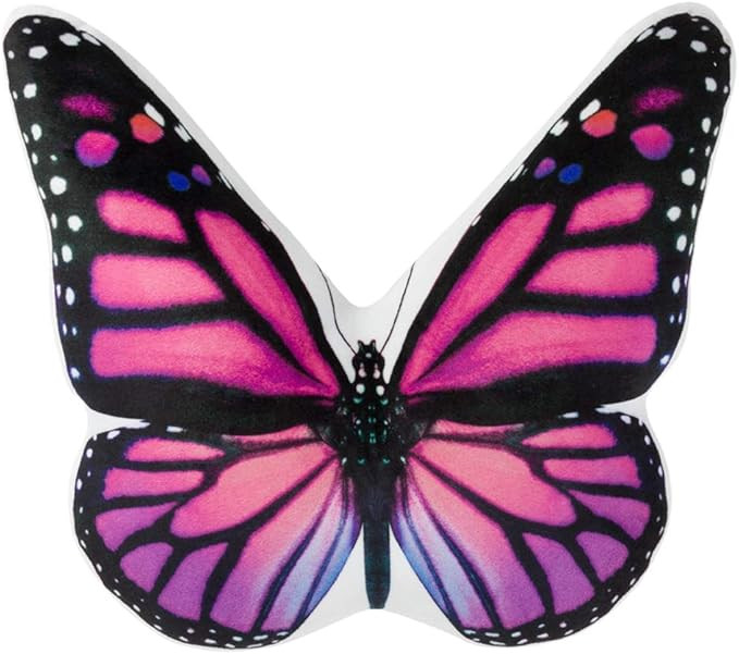 JWH 3D Animal Accent Pillow Lifelike Butterfly Shape Cushion Stuffed Super Soft Short Plush Toy D... | Amazon (US)