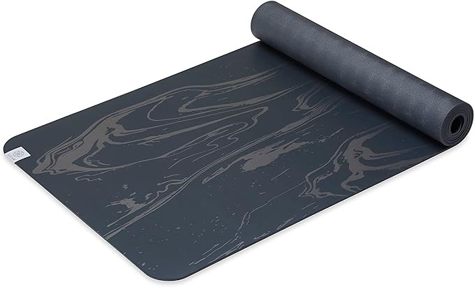 Gaiam Dry-Grip Yoga Mat - 5mm Thick Non-Slip Exercise & Fitness Mat for Standard or Hot Yoga, Pil... | Amazon (US)