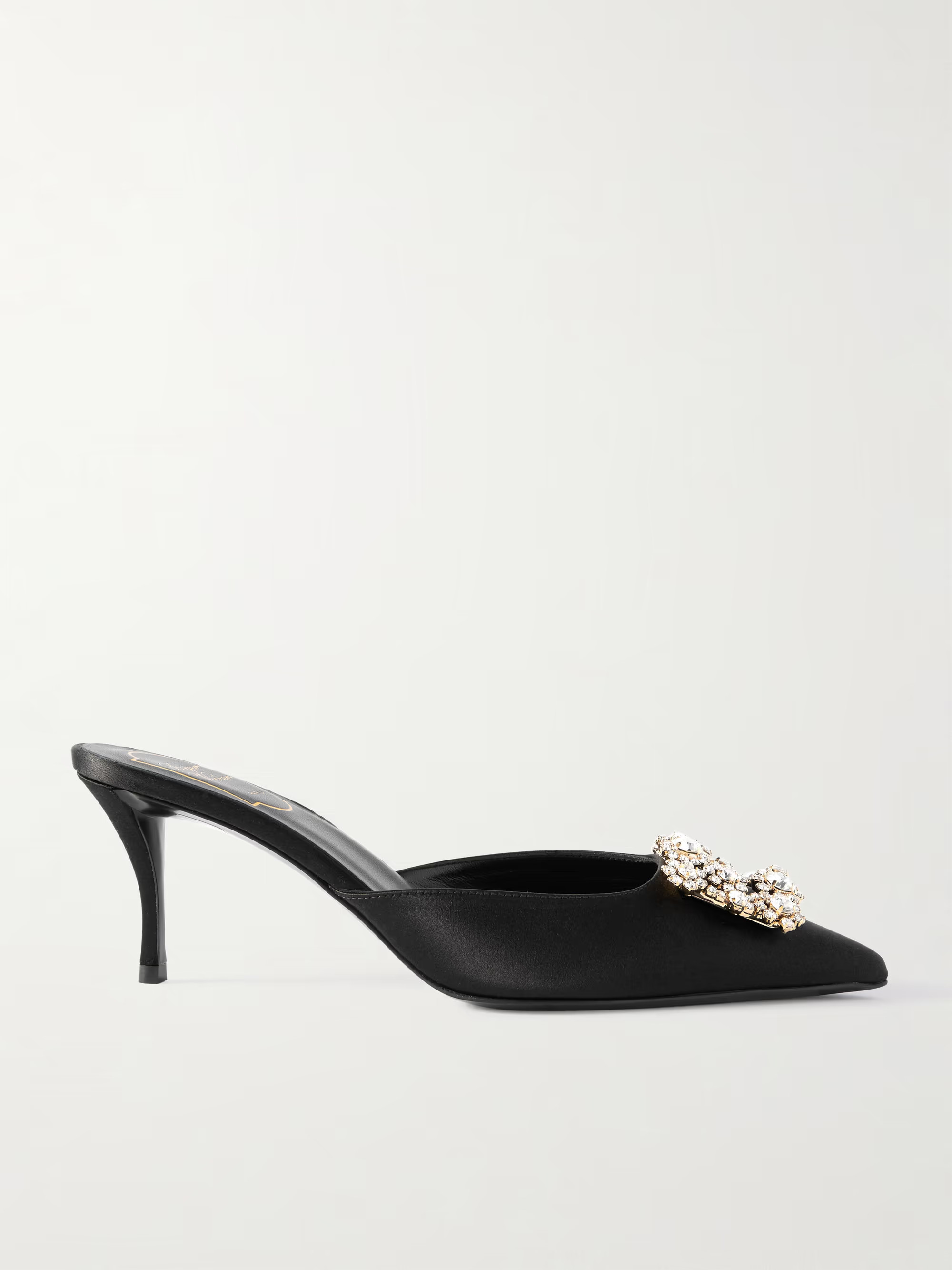Efflorescence embellished satin mules | NET-A-PORTER (UK & EU)