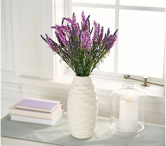 Set of (2) 19" In/Out Faux Lavender Bunches by Lauren McBride | QVC