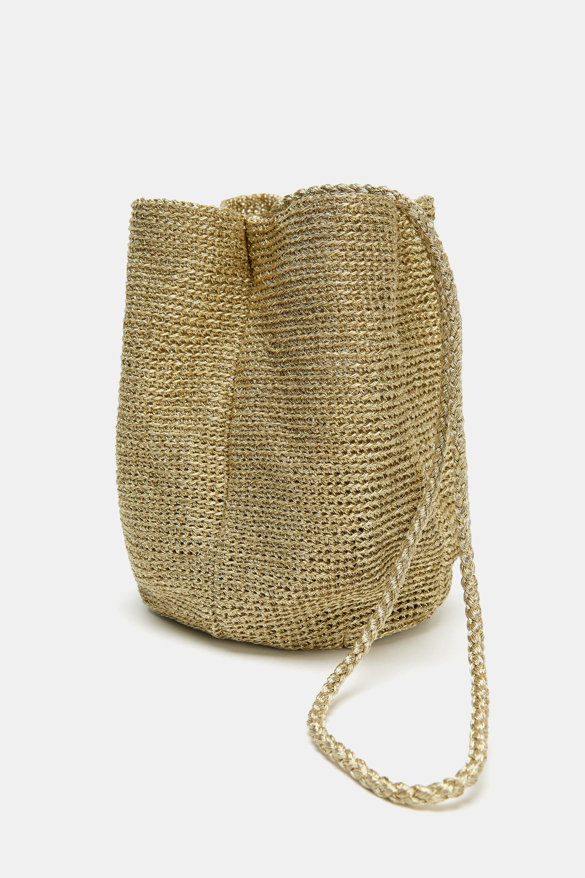 METALLIC BUCKET BAG | Zara UK