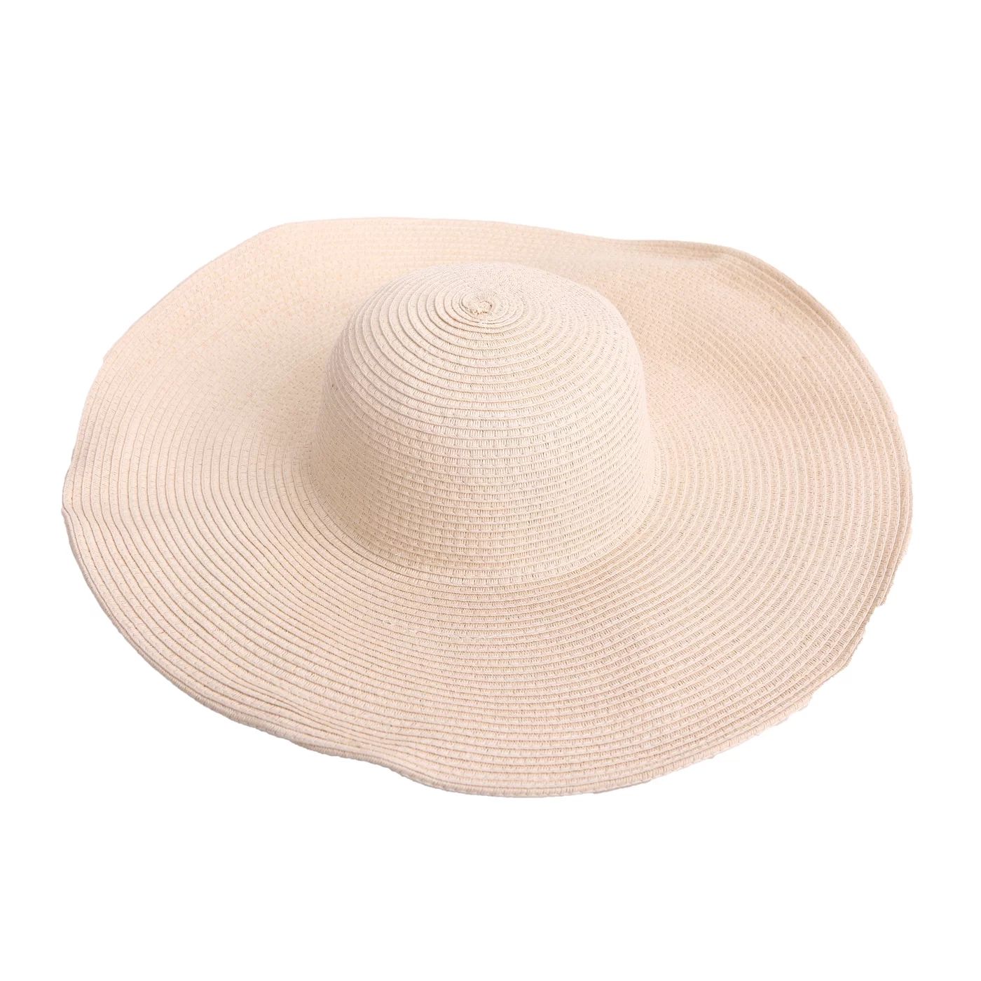 HDE Women's Floppy Packable Wide Brim Sun Shade Derby Beach Straw Hat (Beige) | Walmart (US)