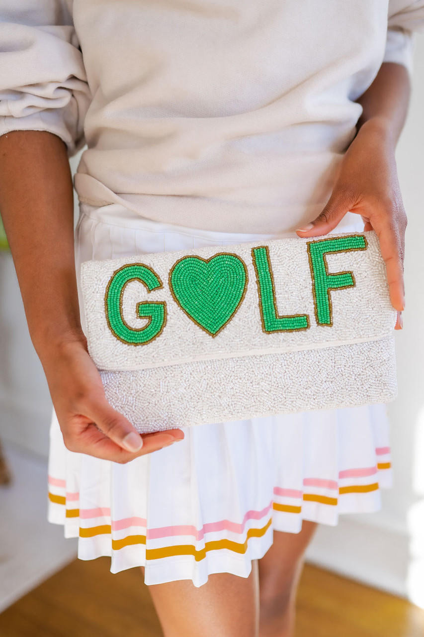 Green Golf Love - Beaded Clutch | Lisi Lerch Inc