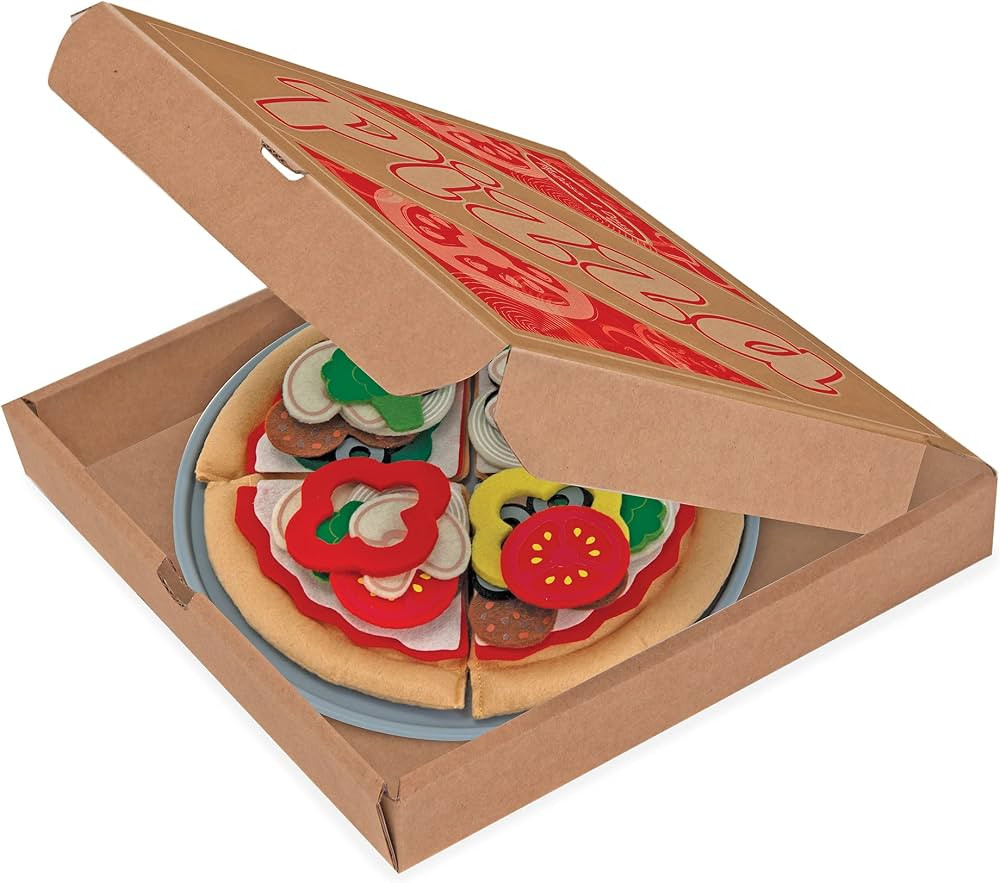 Melissa & Doug Felt Food Mix 'n Match Pizza Play Food Set (40 pcs) - Felt Pizza Play Set For Kids... | Amazon (US)