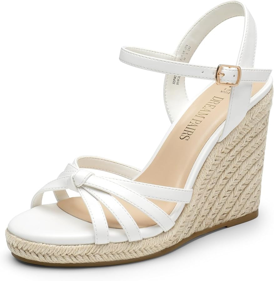 DREAM PAIRS Women's Espadrille Wedge Sandals Platform Strappy Open Toe Ankle Strap Dressy Sandals... | Amazon (CA)