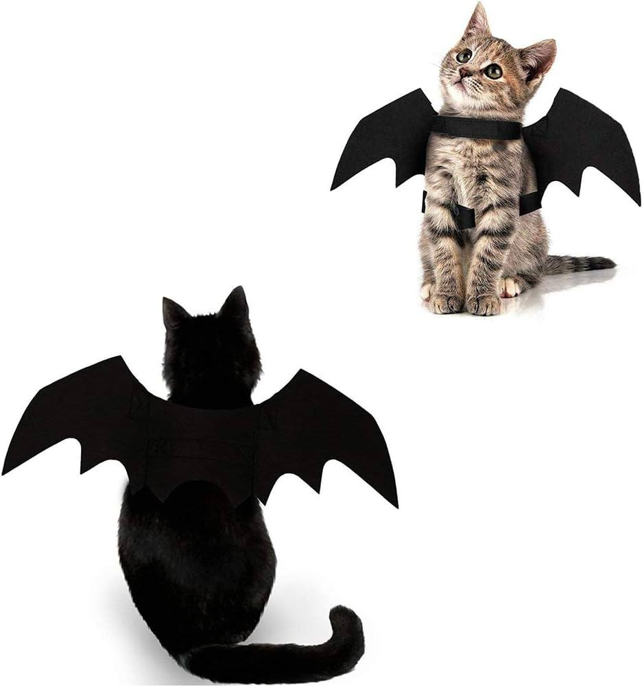 Cat Halloween Costume Bat Wings Pet Apparel Halloween Party Dress Up Accessories for Cat Small Do... | Amazon (US)