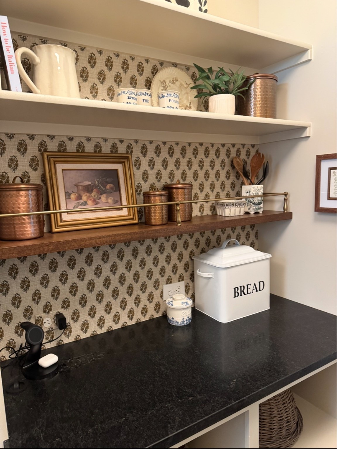 Beautiful Pantry design. Butlers Pantry, removable wallpaper.

#LTKHome