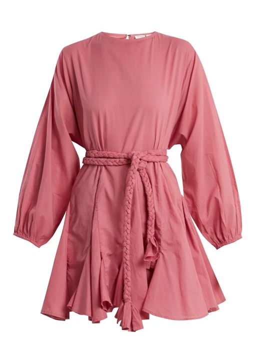Ella round-neck tie-waist cotton dress | Rhode Resort | Matches (US)