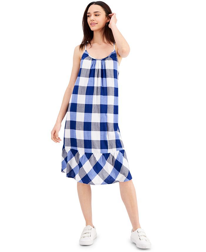 Gingham Sleeveless Dress, Created for Macy's | Macys (US)