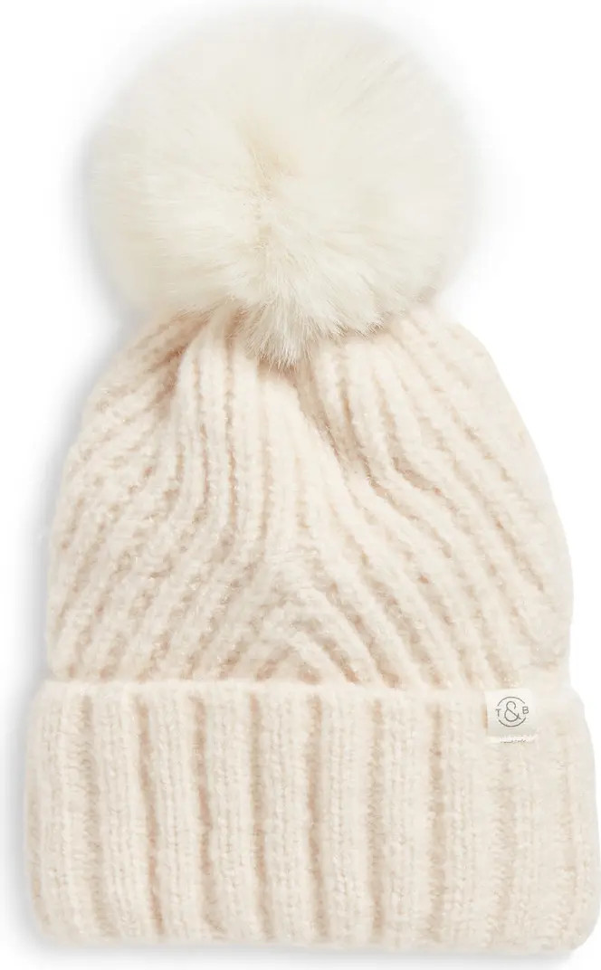 Treasure & Bond Faux Fur Pom Beanie | Nordstrom | Nordstrom