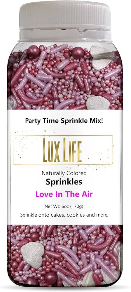 Lux Life Sprinkles for Cup Cakes Cookies Desserts - Gluten-Free Sugar Sprinkles with Natural Flav... | Amazon (US)