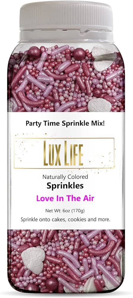 Lux Life Sprinkles for Cup Cakes Cookies Desserts - Gluten-Free Sugar Sprinkles with Natural Flav... | Amazon (US)