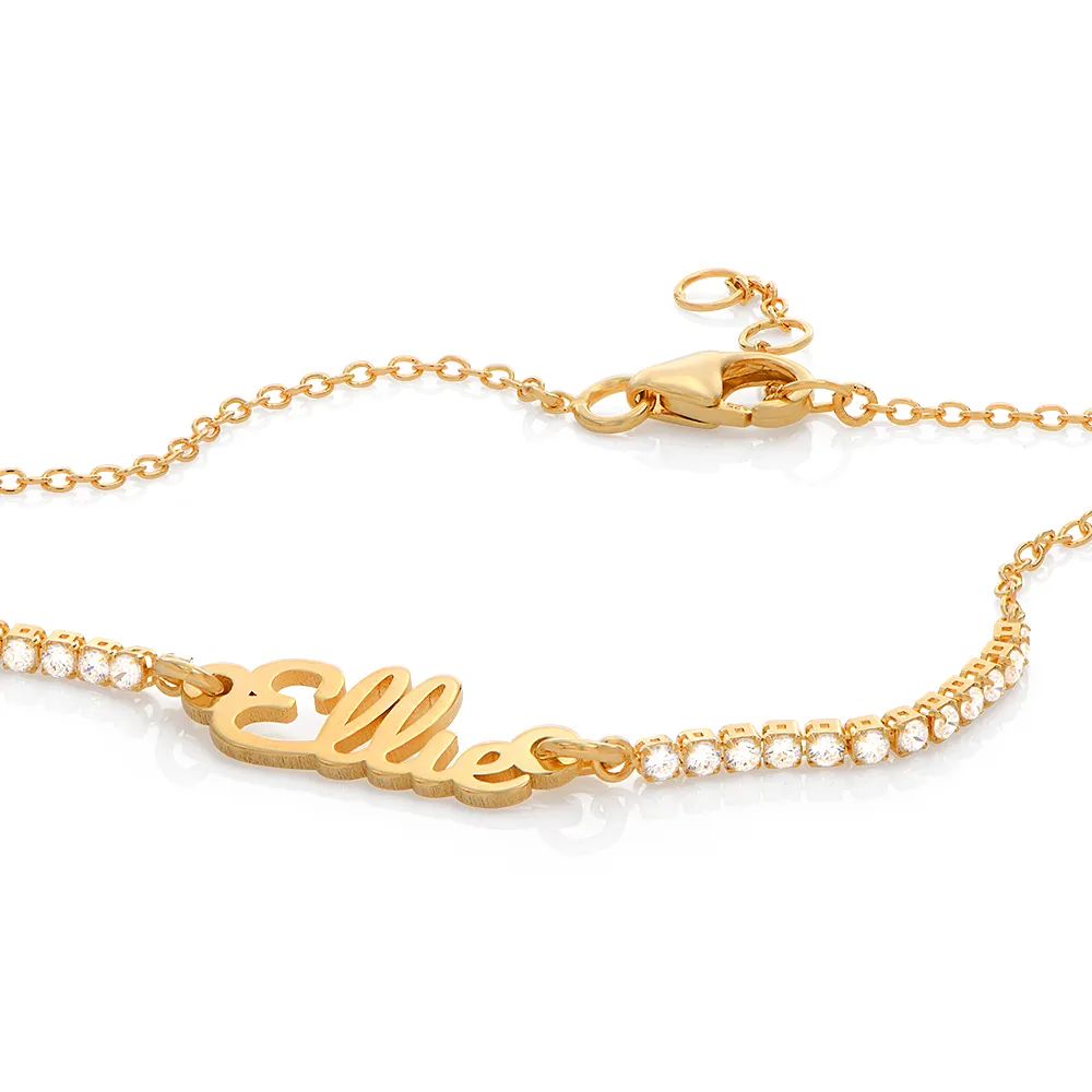 Kate Name Tennis Bracelet in 18K Gold Plating | MYKA