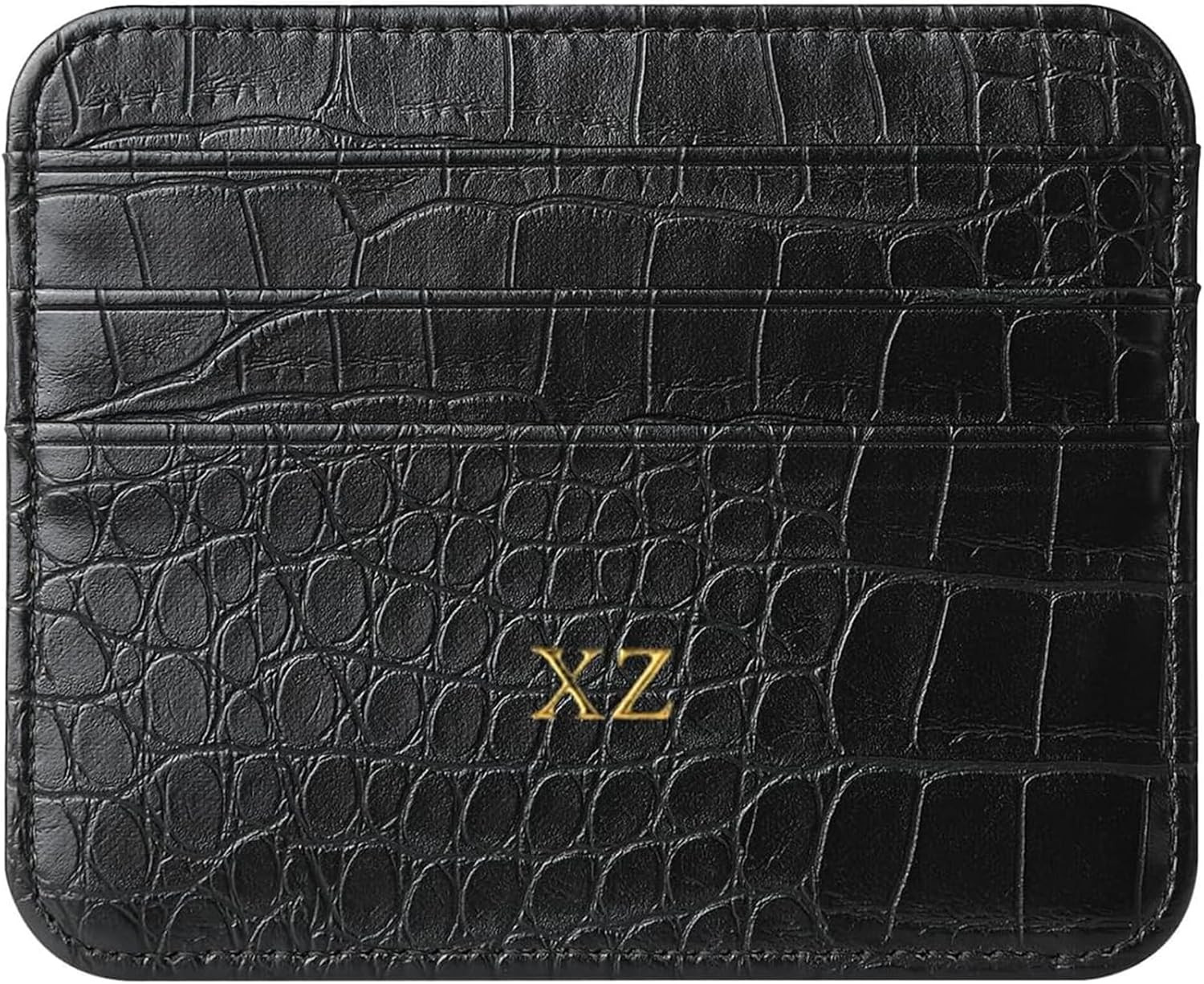 Personalisa Gold Silver Initial letters Credit Card Holder Wallet, PU Leather Ultra Slim Wallet, ... | Amazon (US)