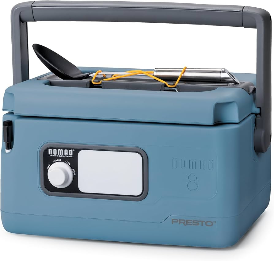 Presto 06017 8-Quart Nomad Traveling Slow Cooker, Blue | Amazon (US)