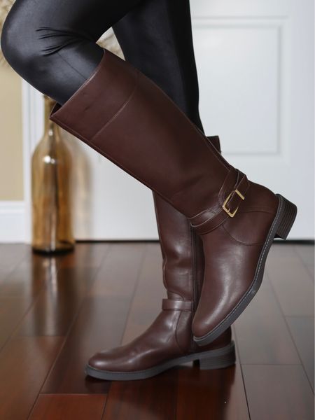 Rider Boots
Has a buckle details on the outside. True to size. Also comes in black. Wearing a size 10. 

Boots, New Year’s Eve, Holiday Outfits, 

#LTKOver40 #LTKHoliday #LTKTravel 

#LTKshoecrush #LTKGiftGuide #LTKSeasonal