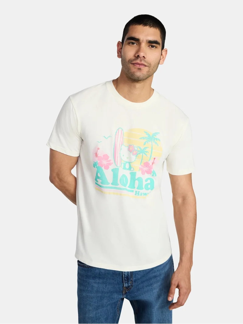 Hello Kitty x Hawaii Men's and Big Men's Graphic Tee, Sizes XS-3XL | Walmart (US)