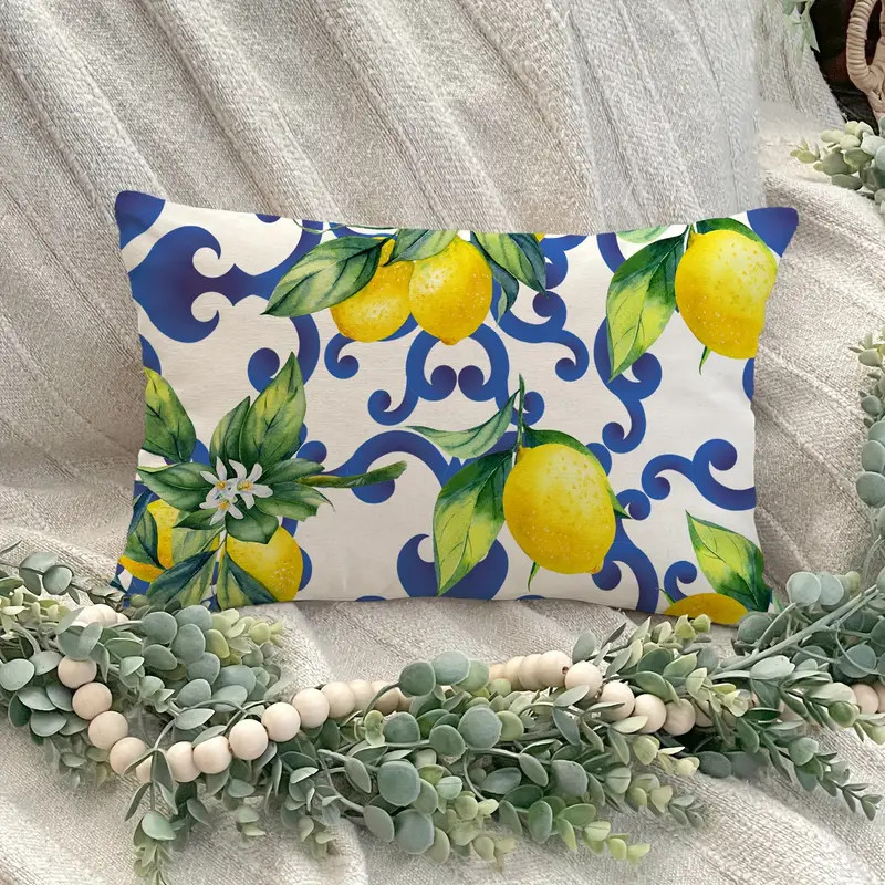 Lemon Throw Pillow Cushion Cover lemon Fruits Flowers Leaves - Temu | Temu Affiliate Program