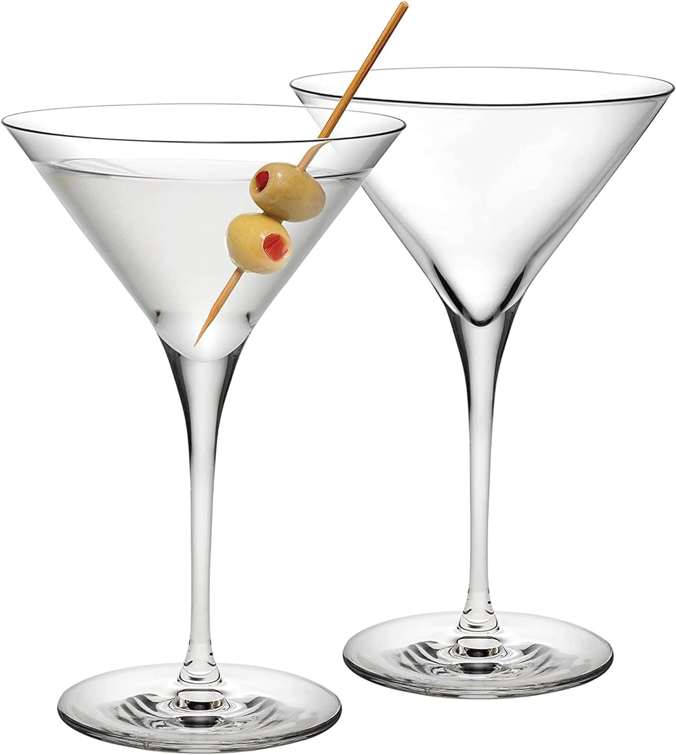 NUDE Vintage Set Of 2, Crystal Martini Glasses 9.75 oz, Lead-Free, Perfect for Drinking Martini, ... | Amazon (US)