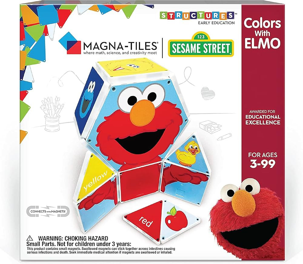 CreateOn Magna-Tiles “Sesame Street” Toys, Magnetic Kids’ Building Toys from “Sesame Stre... | Amazon (US)