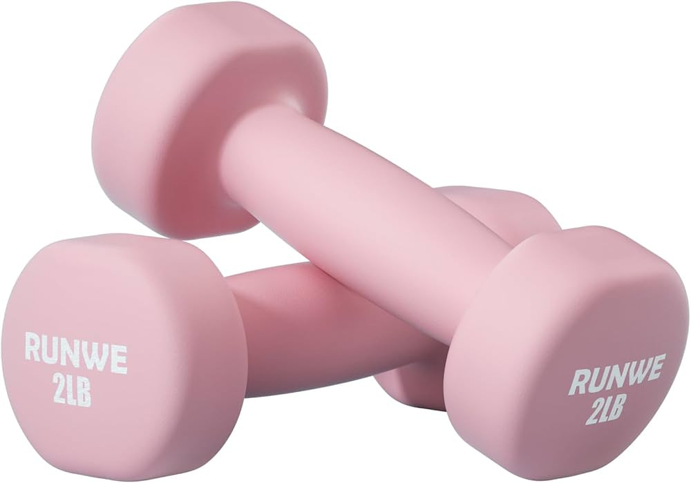 RUNWE Dumbbells Hand Weights Set of 2 - Multiple Weight Options for 2 4 6 8 or 10 lb Dumbbell Pai... | Amazon (US)