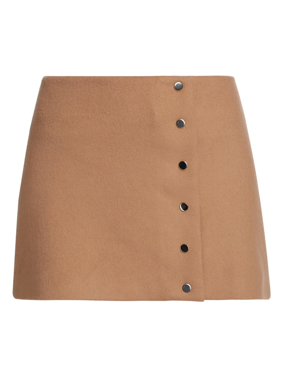 Women's May Wool-Blend Faux-Wrap Miniskirt - Camel - Size 0 | Saks Fifth Avenue