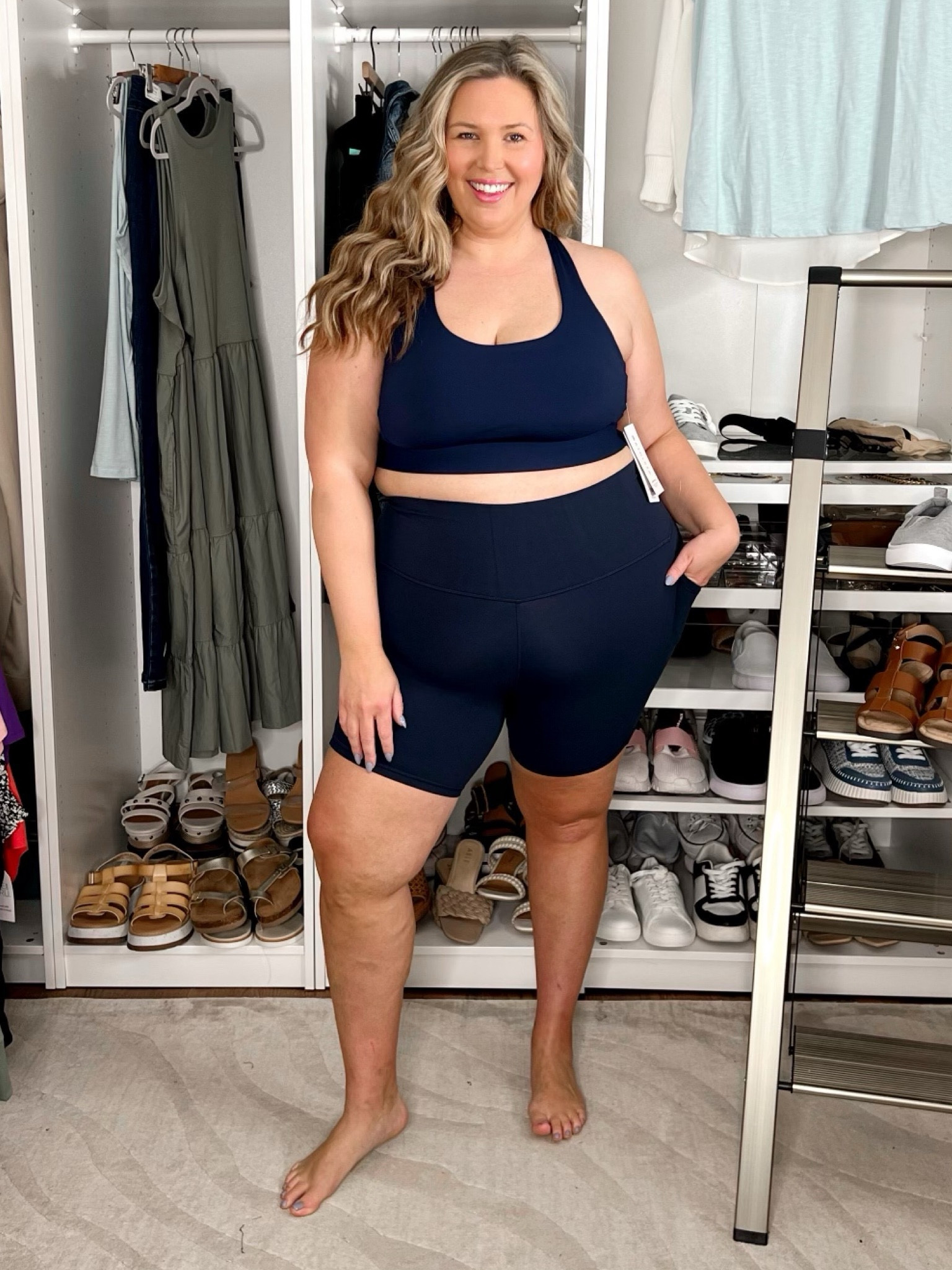 Plus Size Athleta Athleisure! I'm wearing a 2X in both pieces! I have been wearing these nonstop since I got them! Bike shorts plus size athletic clothing 

#LTKPlusSize #LTKActive #LTKFitness
