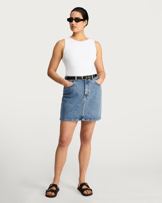 F&F Denim Mini Skirt in Navy | Tesco F&F