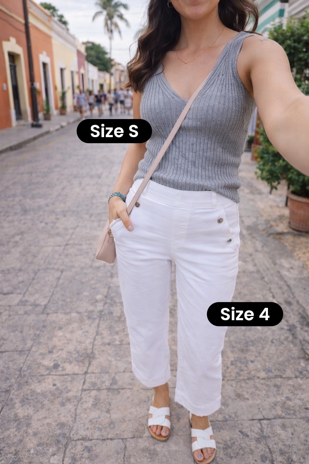 Loving these 2 colors together for a perfect summer evening in Mexico 💫  Linking similar pants from Spanx and Quince - these exact ones are sold out

#LTKSeasonal #LTKTravel #LTKOver40