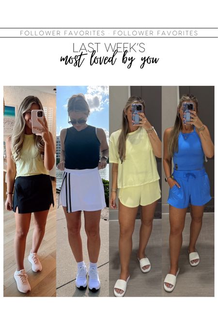 Size S white skort but wish I did XS - runs big! Size down! // I sized up to M in the yellow tee for oversized fit / small black skort - true to size // small in both target shorts (I can be In Between small medium in workout shorts and the smalls are perfect so they def run nice and relaxed!) // sneakers size 8- I can be in between 8/8.5 in sneakers for reference 

Follow my shop @WhatLizisLoving on the @shop.LTK app to shop this post and get my exclusive app-only content!

#liketkit 
@shop.ltk
https://liketk.it/4Hh5H