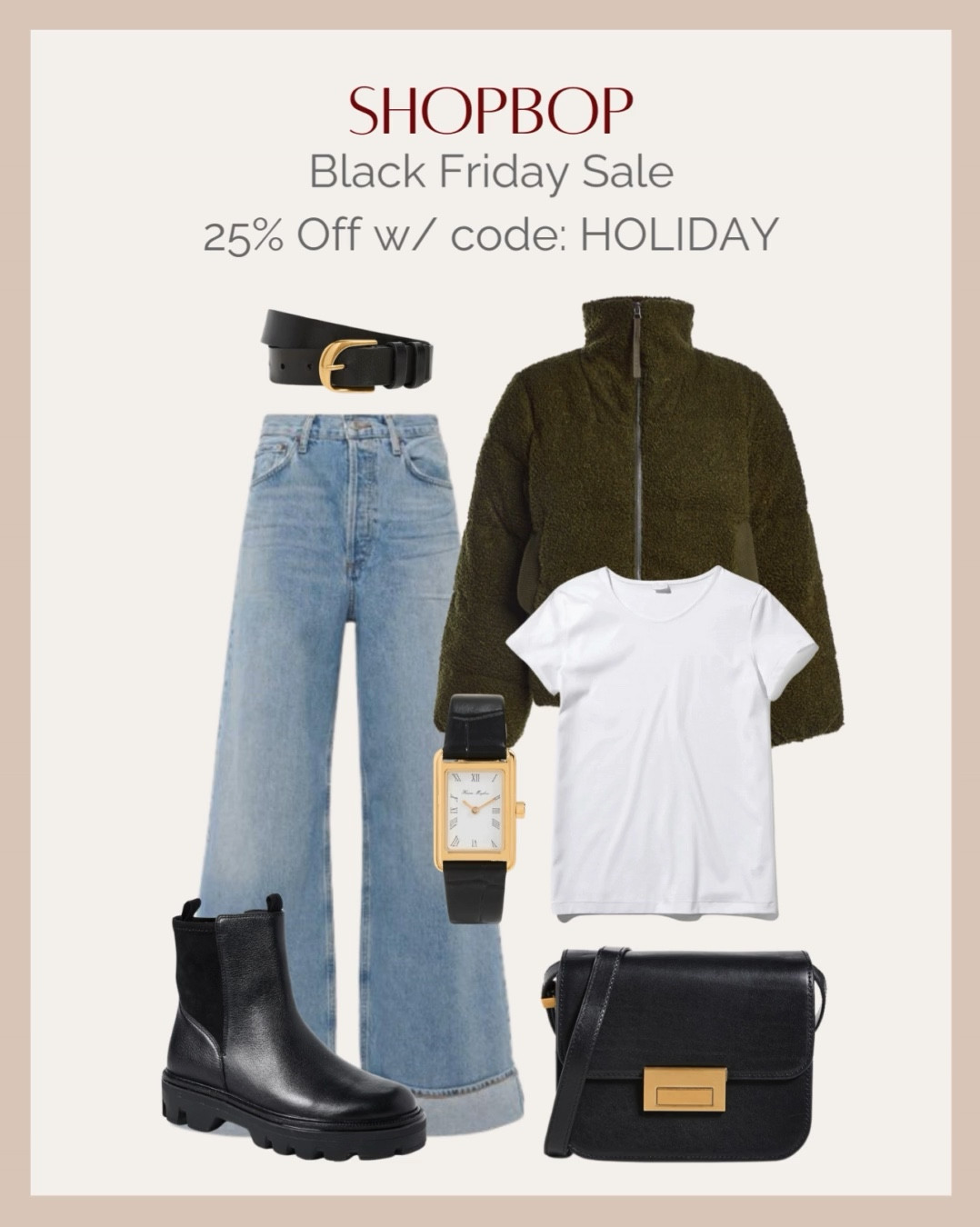Effortlessly cozy and chic! This casual fall/winter look is perfect for seasonal layering and comfy vibes. Snag it during Shopbop’s Black Friday Sale: 25% off with code HOLIDAY—don’t miss out on these fab deals! 
#Shopbop #FallFashion #WinterWardrobe #CasualOutfit #OOTDInspo #BlackFriday #EffortlessStyle #HolidayShopping #ShopTheLook #Layering



#LTKSaleAlert #LTKStyleTip #LTKSeasonal