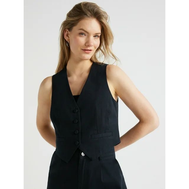 Scoop Women’s Tailored Vest, Sizes XS-XXL | Walmart (US)