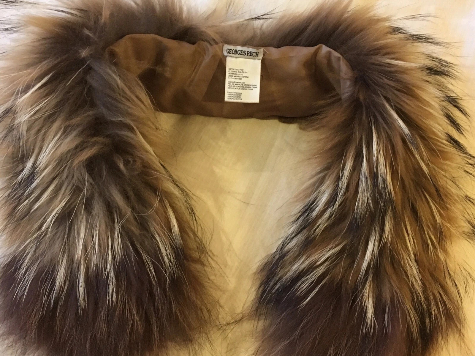 George Rech fur collar, attach to coats, raccoon fur | eBay UK