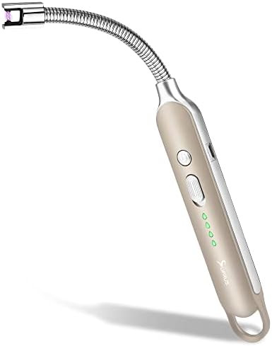 SUPRUS Electric Rechargeable Arc Lighter with LED Battery Display Long Flexible Neck USB Lighter ... | Amazon (US)