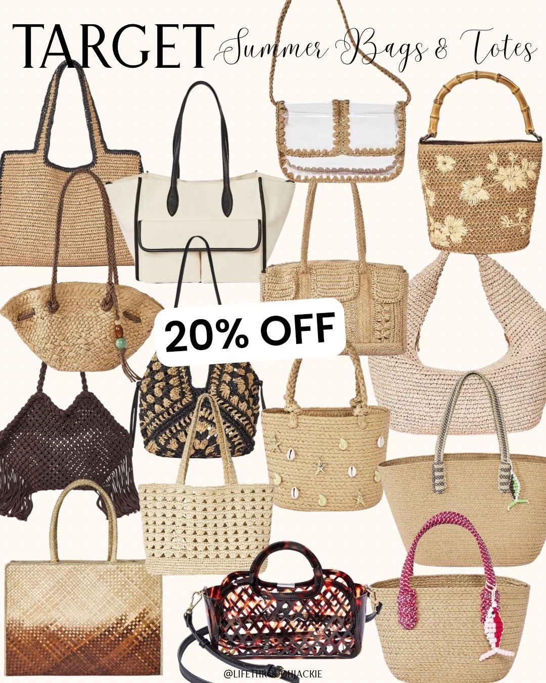 Summer Handbags & Totes 20% off @Target 
#trending #totes #summerbags #strawbags #trendingbags #LTKOver50
#momover50

#LTKSaleAlert #LTKmomlife #LTKTravel