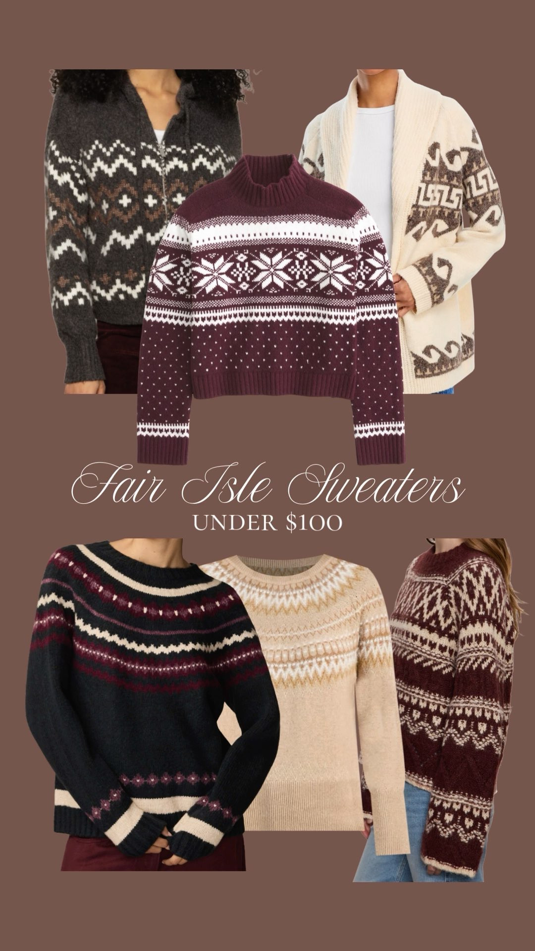 Fair Isle sweaters under $100! Perfect for hitting the slopes or being cozy at home  

 #LTKOver40 #LTKMidsize #LTKFindsUnder100