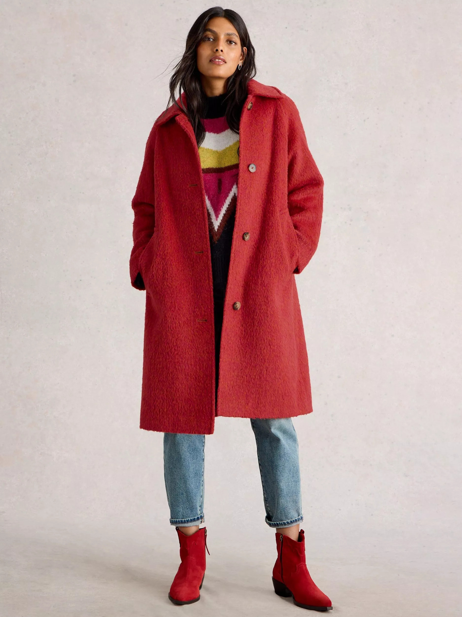 White Stuff Kelsey Wool Blend Overcoat | John Lewis (UK)