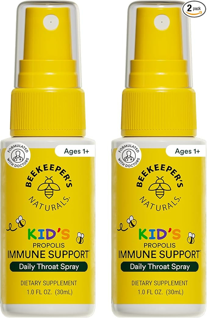 Beekeeper's Naturals Kids Propolis Throat Spray 95% Bee Propolis Extract - Natural Immune Support... | Amazon (US)