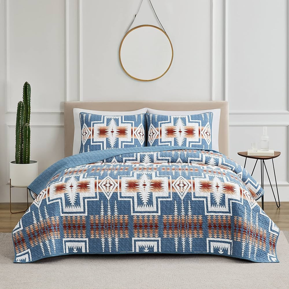 Pendleton 26452 Harding Full/Queen Coverlet Set Soft Cotton Bed Cover Rustic Home Decor Bedspread... | Amazon (US)