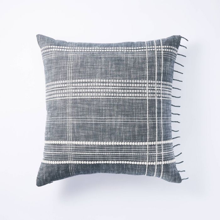 Woven Plaid Pillow Blue - Threshold™ designed with Studio McGee | Target
