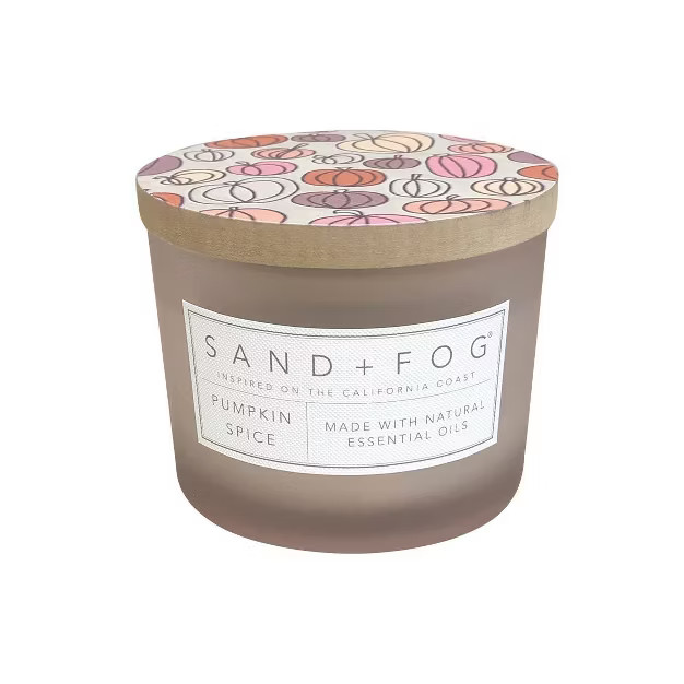 12oz Pumpkin Spice Scented Candle Pink - Sand + Fog | Target