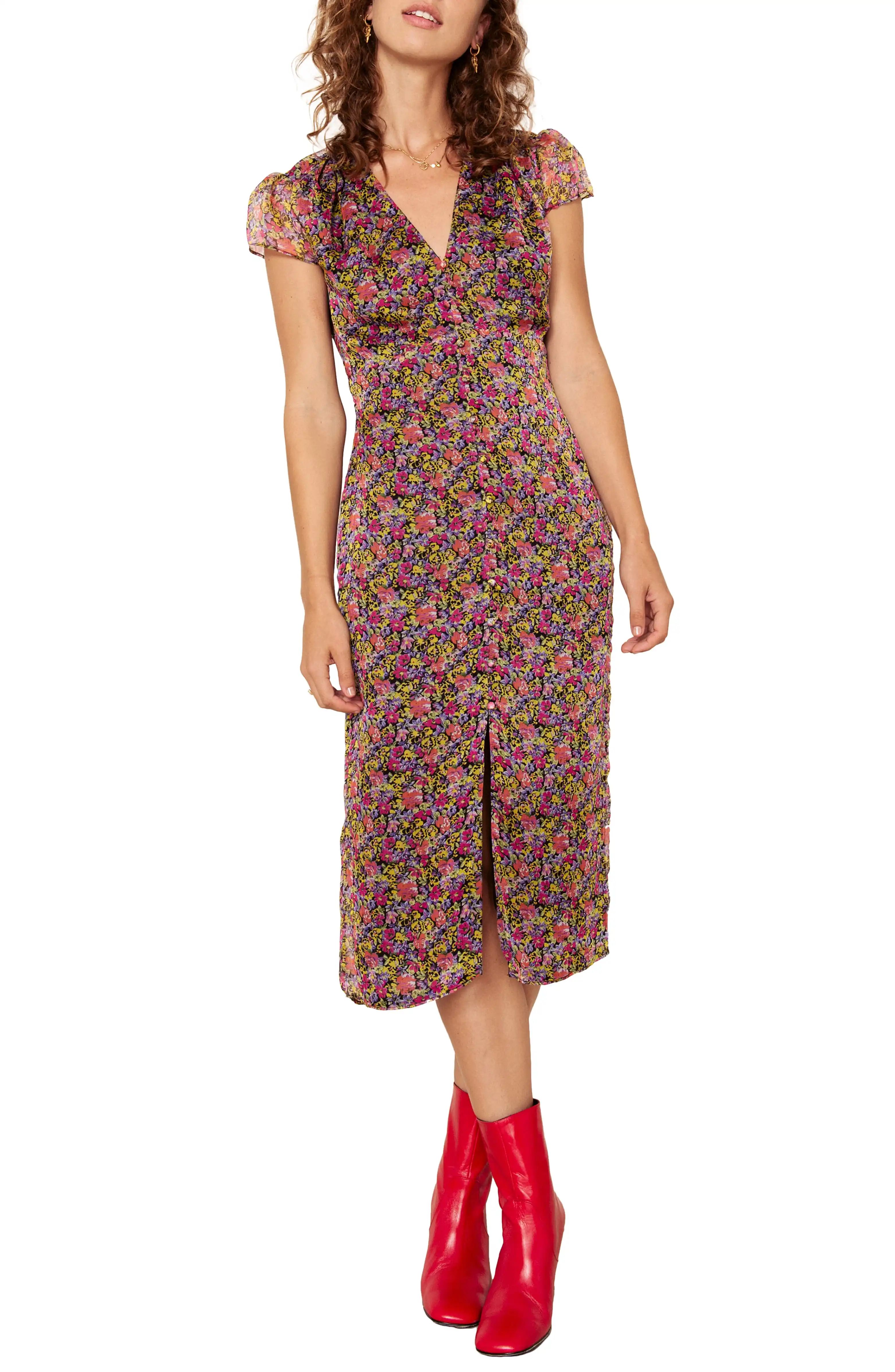 Freya Floral Midi Dress | Nordstrom