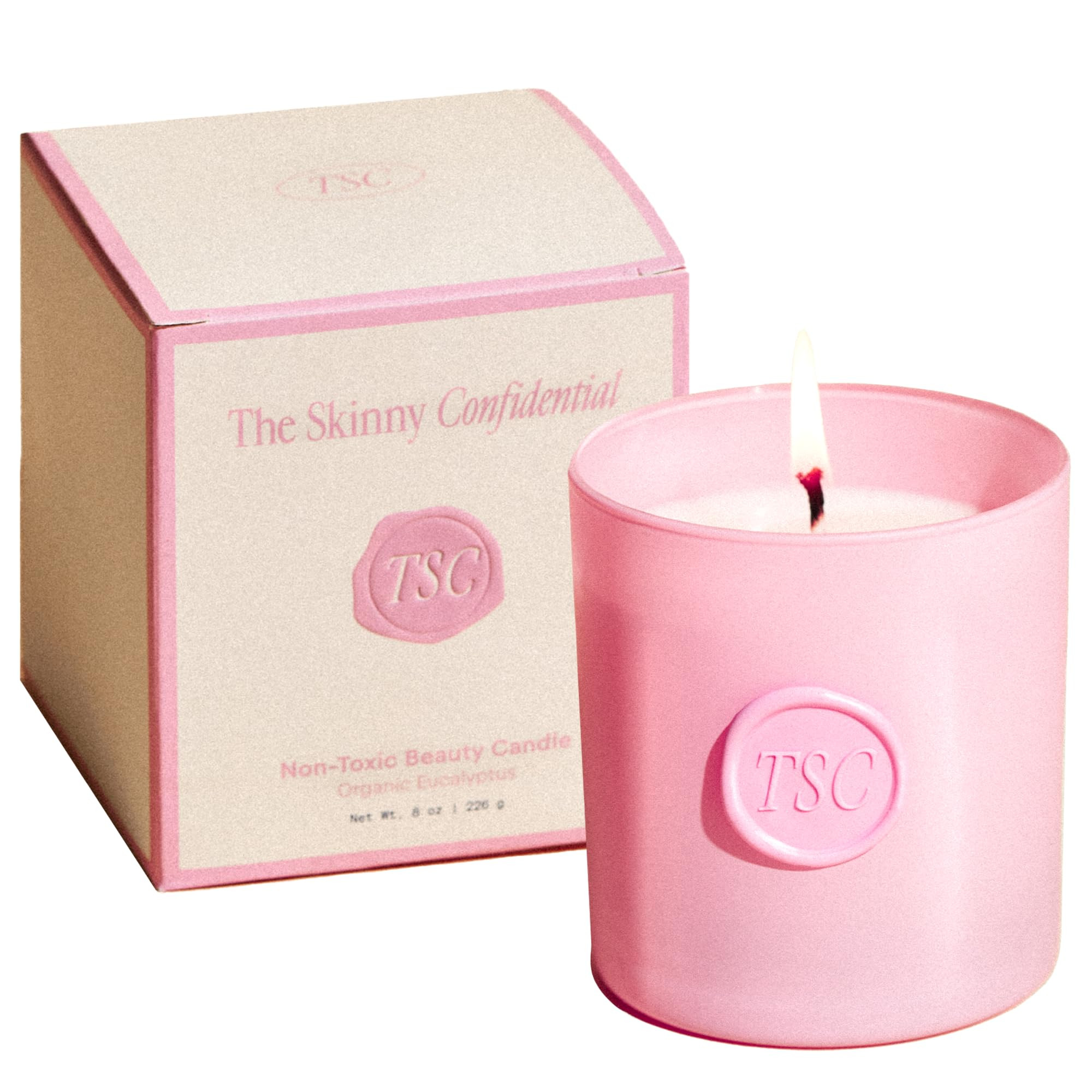The Skinny Confidential Candle with Organic Eucalyptus Essential Oil - All-Natural Soy Wax Jar Ca... | Amazon (US)