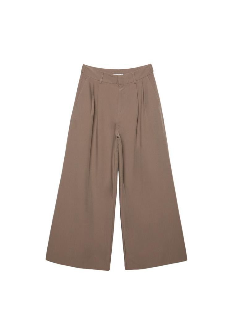 Super wide-leg adjustable trousers - Women's fashion | Stradivarius United Kingdom | Stradivarius (UK)