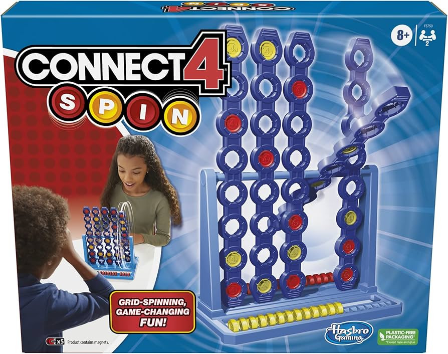 Hasbro Gaming Connect 4 Spin Game,Features Spinning Connect 4 Grid,2 Player Board Games for Famil... | Amazon (US)
