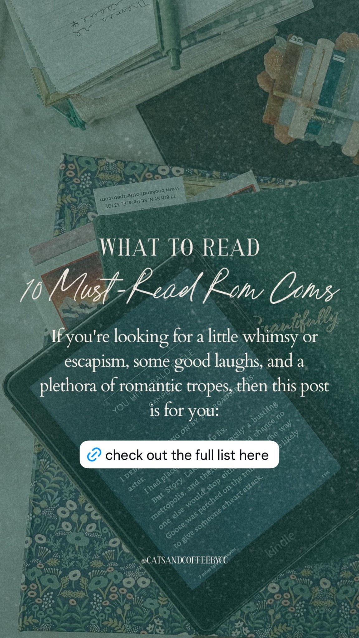 10 fun romantic comedy books to read: 

#LTKSeasonal #LTKselfcare #LTKstorytime